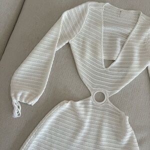 Devon Windsor White Crochet Dress